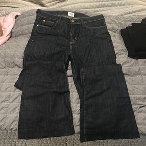 Hudson size 29 bell bottom, dark blue jeans